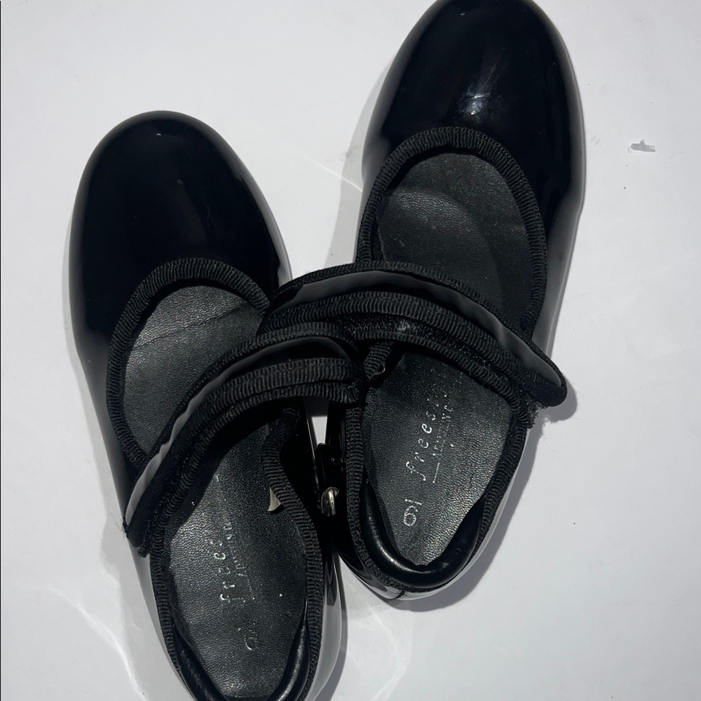 Freestyle Shiny Black Kids Tap Shoes - Picture 5 of 8